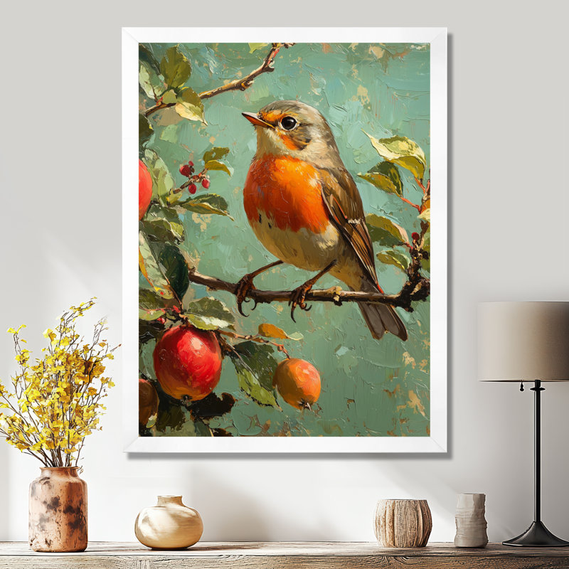 Aguon - animaux, art mural sur toile, H 32 po x l 24 po, Picture Framed, Blanc