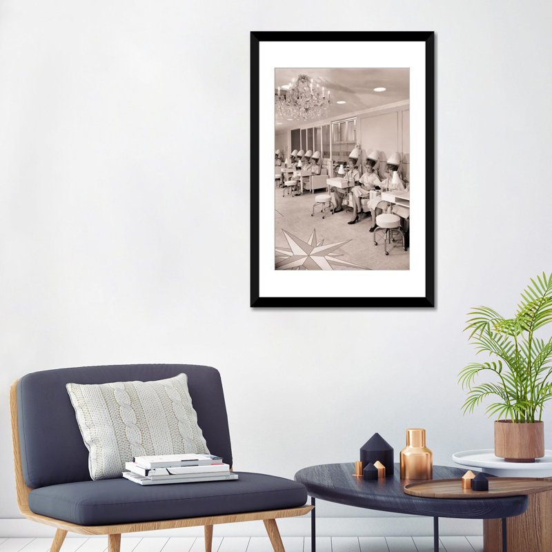 « hairdryers », impression sur toile, H 24 po x l 16 po x P 1 po, Papier d'art encadré noir, Blanc