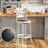 Swivel Upholstered Stool with Solid Wood Frame-791578194-791578199