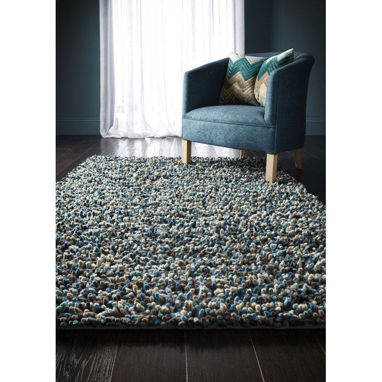 Fatululik Wool Hand Woven Shag Area Rug