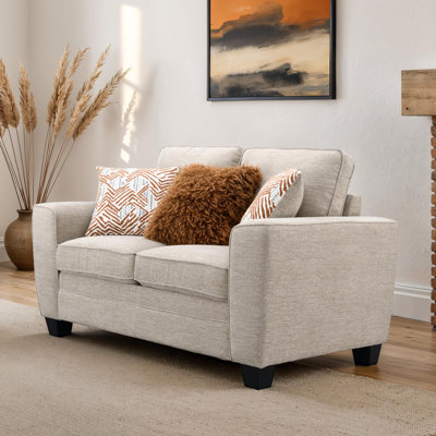 Causeuse Ralph Chenille avec coussins décoratifs - beige