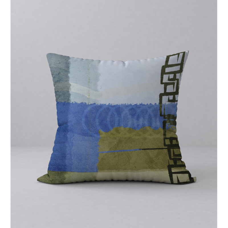 Abstract Reversible Throw Pillow, 18" x 18"