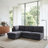 Modular Sectional Sofa with Hidden Storage and Convertible Design