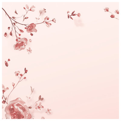 Pink Floral Watercolor Blankets