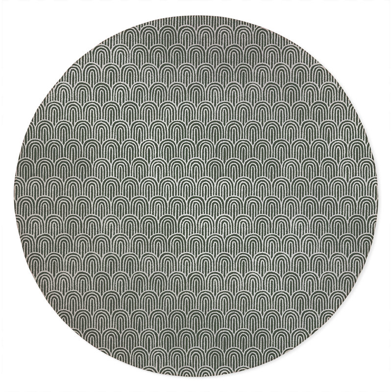 Rolling Hills Non-Slip Outdoor Rug, Round 5'