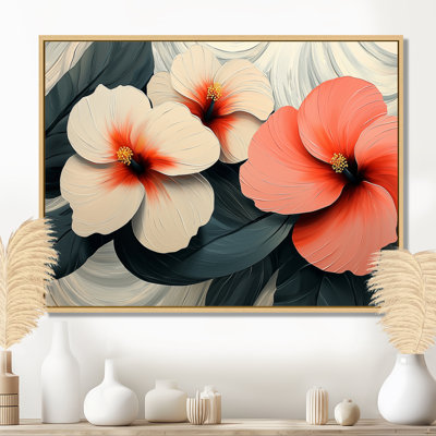 Cordelro coucher de soleil hibiscus liquide art harmonie I - Hibiscus Wall Art Decor