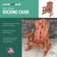 Chaise berçante d'extérieur en bois de cèdre rouge Aromatique