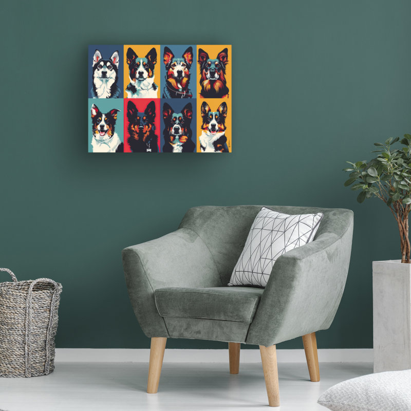 Art sur toile de bolognaise, "Momom", H 35 po x l 47 po