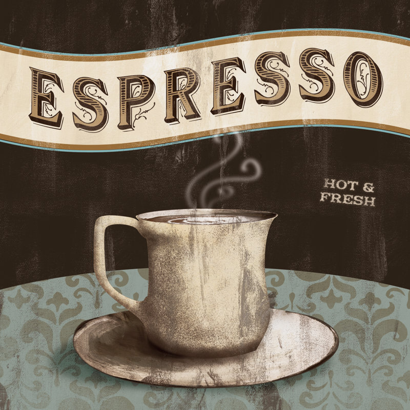 Hot And Fresh Espresso - Wrapped Canvas Painting, 91cm H x 91cm W x 3.8cm D