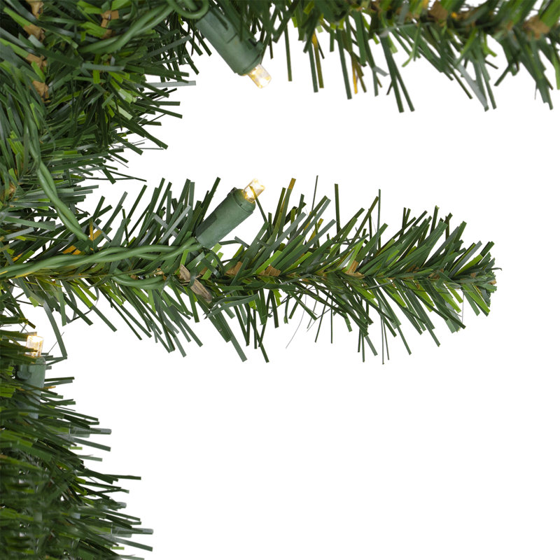 Pre-Lit Buffalo Fir Commercial Artificial Christmas Wreath, 60" H x 60" W x 6" D