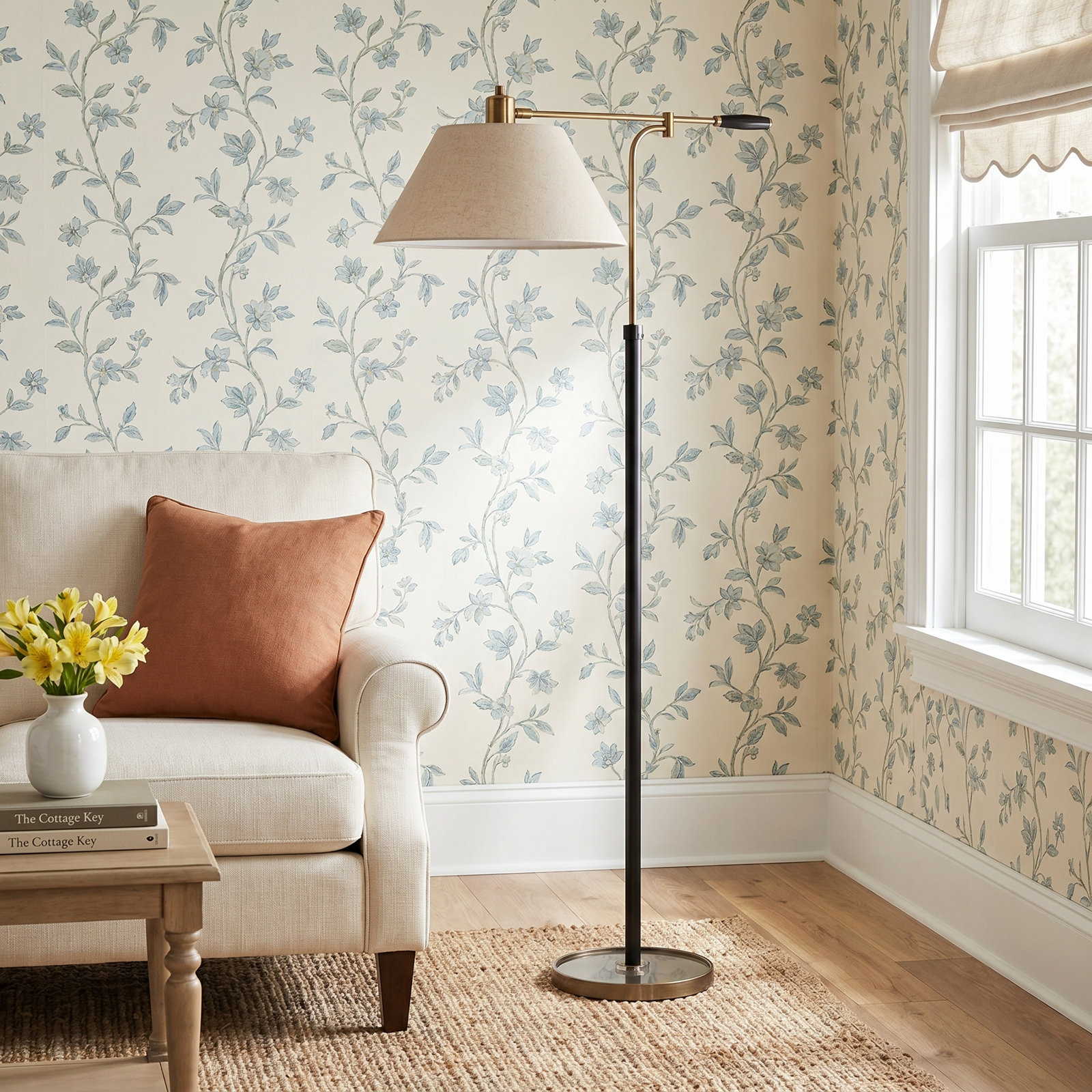 61'' Dimmable Swing Arm Floor Lamp