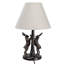 Bunny Rabbit Table Lamp with Linen Empire Shade
