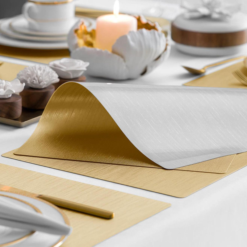 Oldy Placemat Rectangular, Gold/Silver