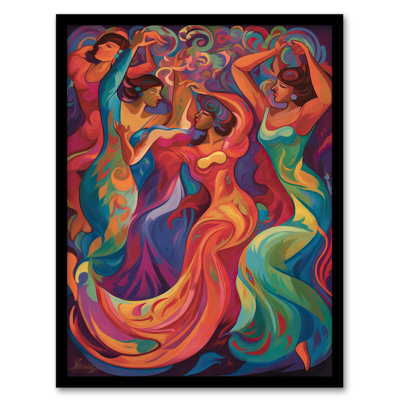 Alionna Latino Traditional Dance Pastels South America Colourful - Single Picture Frame Print