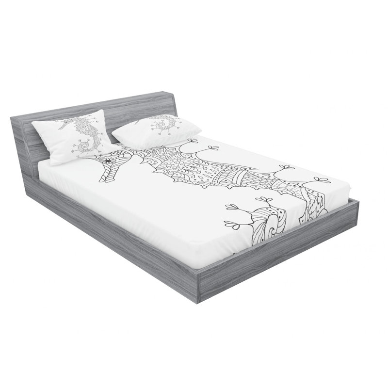 Microfiber Sheet Set, Queen Sheet Set with Fitted Sheet