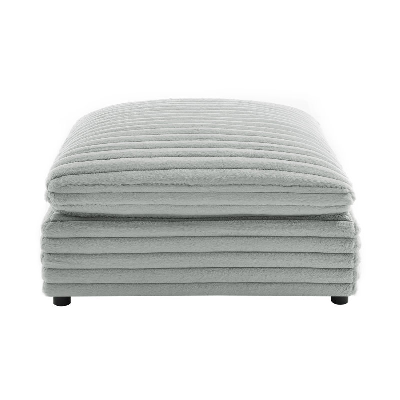 Jenny Plush Polyester 40 In. Square Ottoman