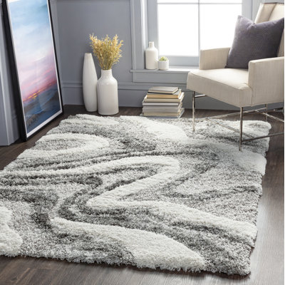 Dittman Machine Woven Abstract Grey Area Rug