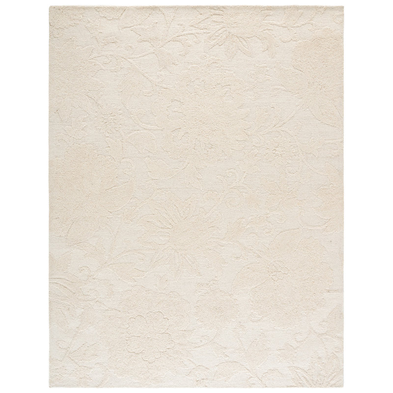 Blossom Hand Tufted Wool; Cotton Floral Indoor Rug, Rectangle 8' x 10'