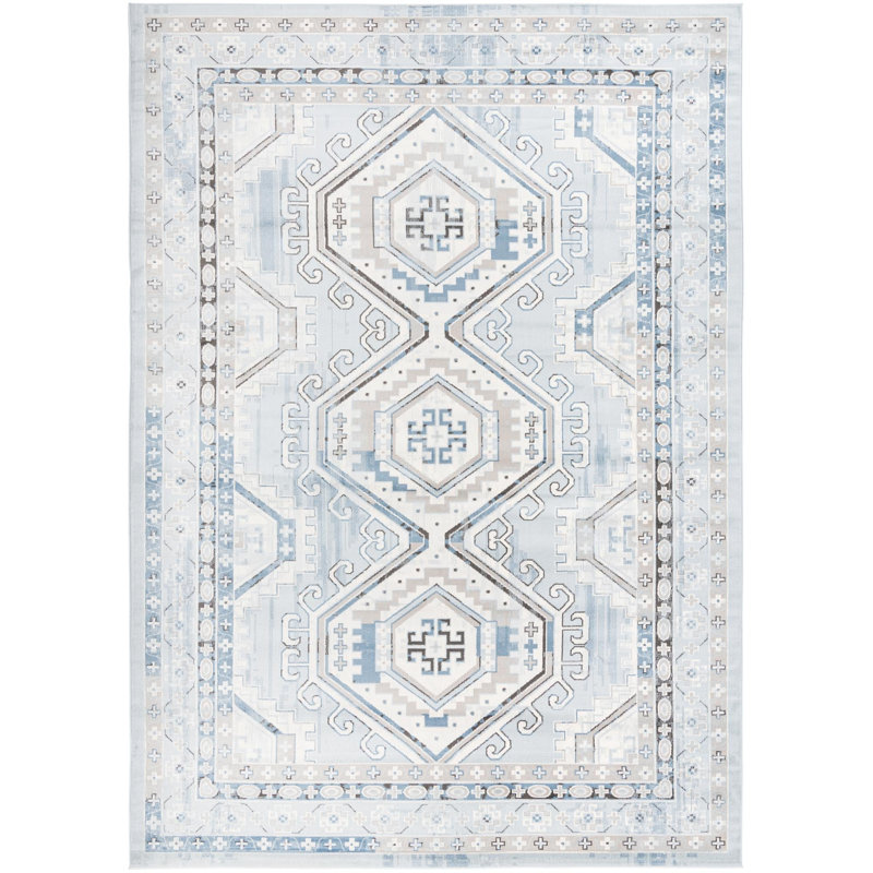 Contemporary Aden Rug Aqua Blue Color, Rectangle 10' x 14'