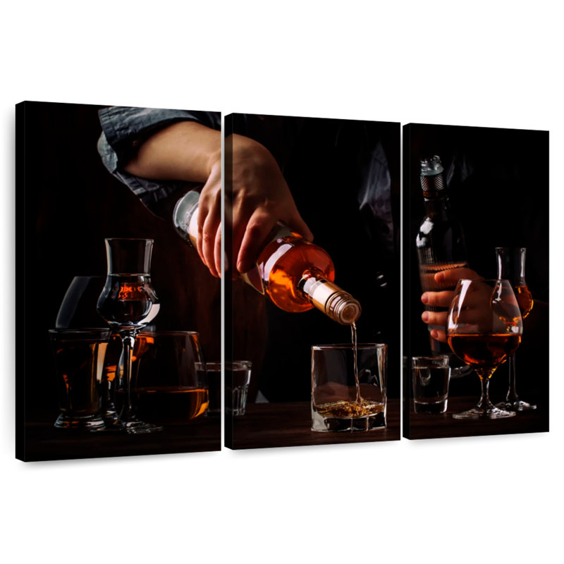 Yarlin Bartender Pouring Drinks, 32" H x 50" W
