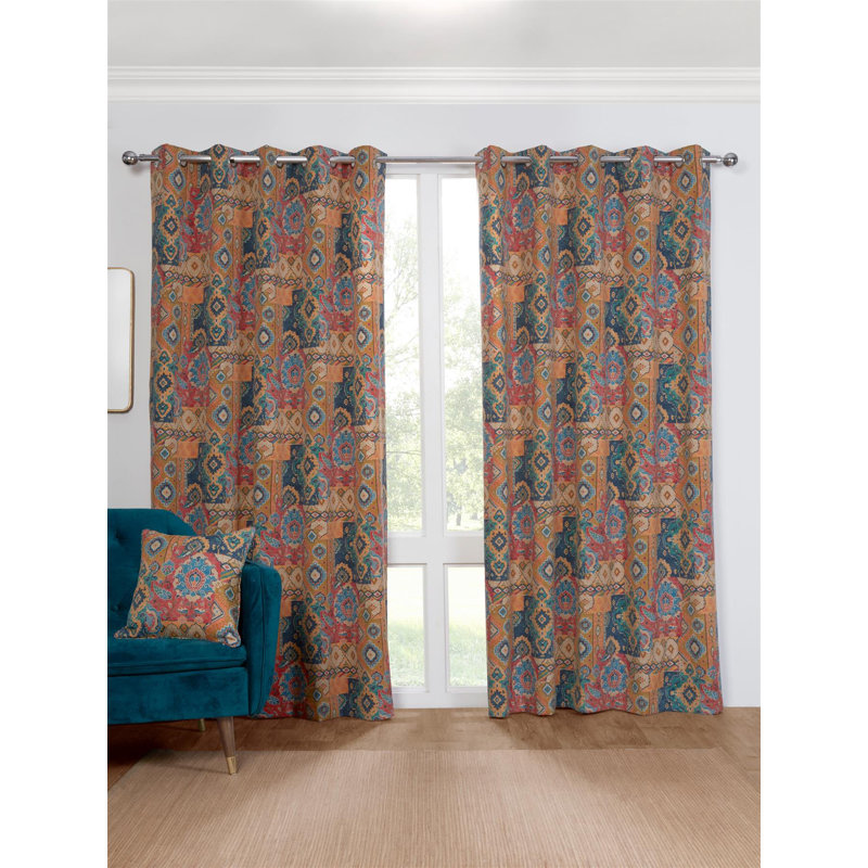 Charolett Semi Sheer Curtain Pair, 168cm Width x 183cm Drop