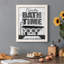 «Bath Time», art textuel sur toile-453051481-453051483