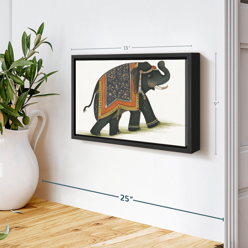 «India Elephant I Light Wall Art», H 13 po x l 9 po