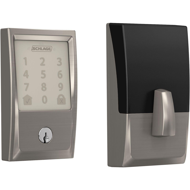 Encode Smart WiFi Deadbolt with Century Trim, Satin Nickel, Yes