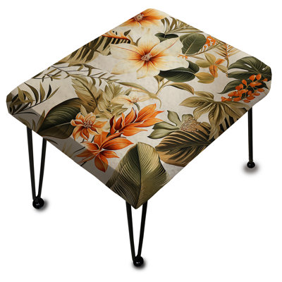 Repose-pieds Tropical Greens Warm Earth Tones IV - Tropical