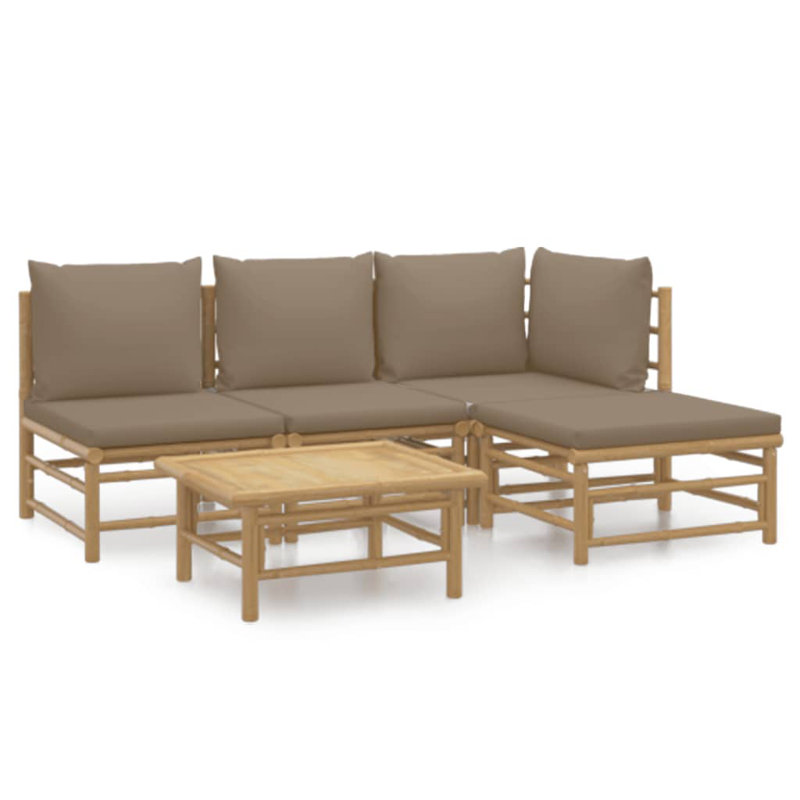 Ensemble de canapé modulaire d'extérieur Garden Lounge, Taupe