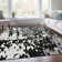Premium Machine Washable Prisco Black Rug