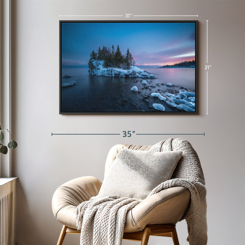 «Dramatic Sunset At Lake Superior», reproduction sur toile, H 21 po x l 31 po