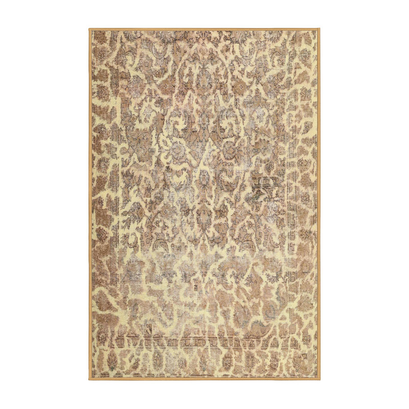Tapis brun contemporain, Rectangle 4 pi x 6 pi