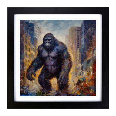 King Kong Neo-Impressionism - Framed Print