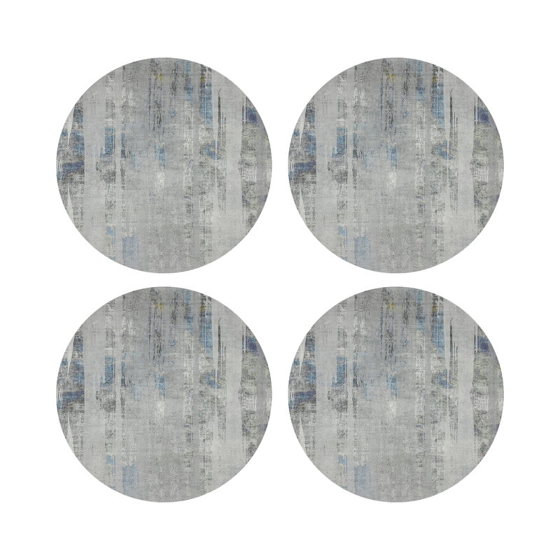Sous-verres ronds en cuir Birch Opulence, Opulence