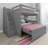 Haner Full over Full Bunk Bed with Build-In Desk with Built-In Stairs-61083921