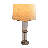 Echo Brushed Nickel Table Lamp with On/Off Switch Clear Glass Body Metal Base