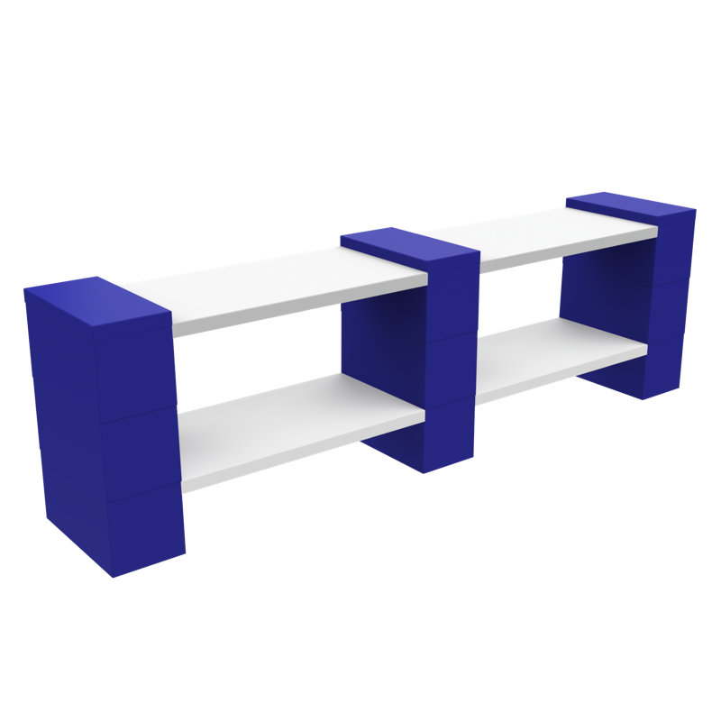 Ensemble de tablettes à deux niveaux EverBlock - version basse, Bleu