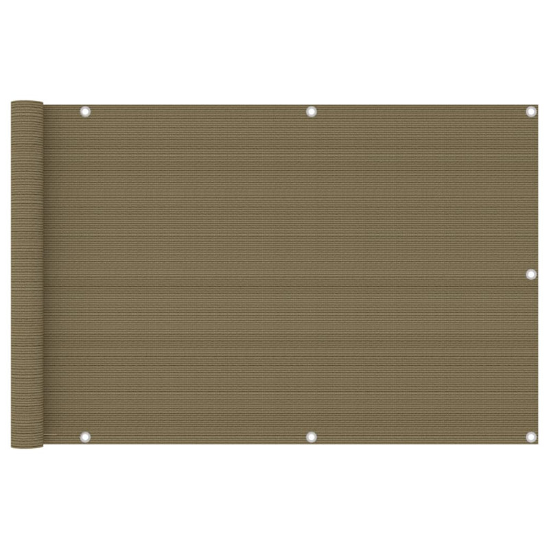 Dakota Fields 500cm W x 90cm D Plastic Cover Retractable Freestanding Awning, Taupe