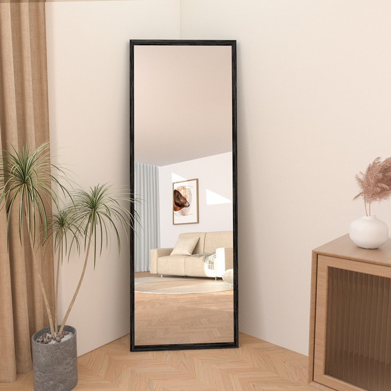 Full Length Mirror, Rectangle Floor Mirror, Wall Mirror with Explosion-Proof Film Design
