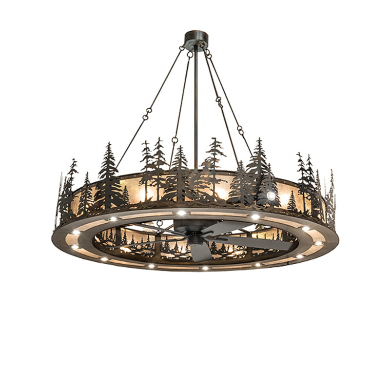 Tall Pines LED Downrod Ceiling Fan