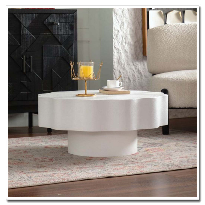 Table basse blanche, Blanc, crème
