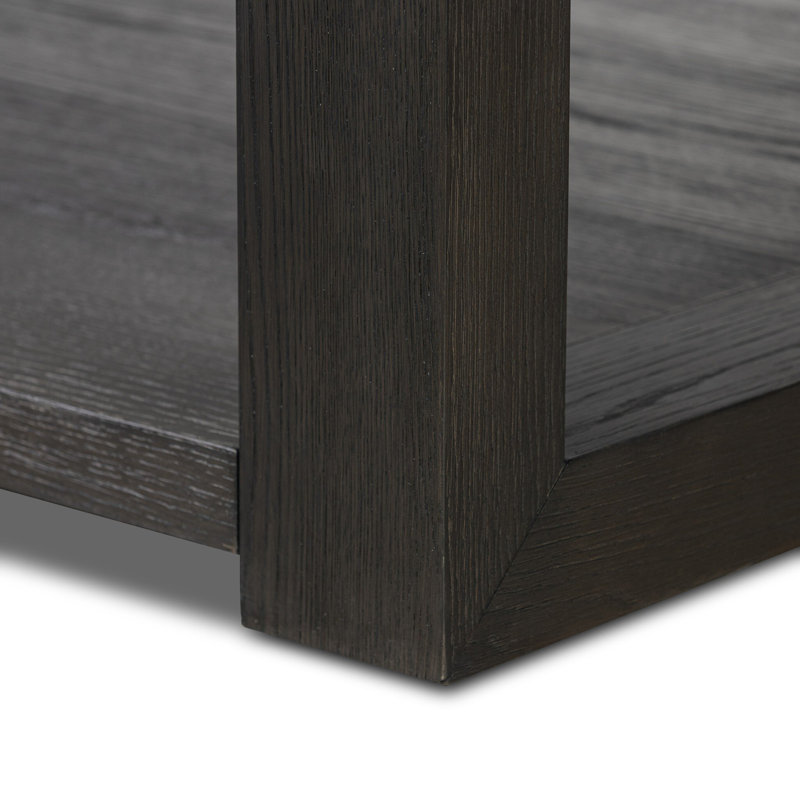 Thomas Solid Wood Coffee Table, Dark Anthracite