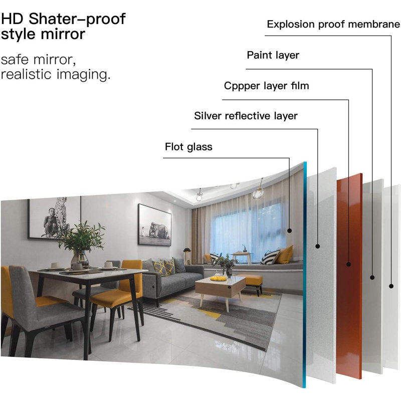 Kulis 65IN x 24IN Rectangle Metal Floor Mirror, full length mirror, Aluminum Alloy Frame wall mirror, Gold
