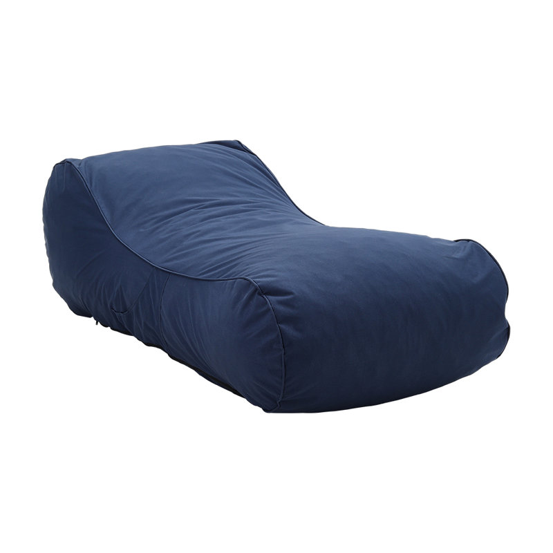 Polyester Refillable Bean Bag Lounger, Navy Blue, 65cm H x 180cm W x 80cm D