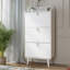 Modern Arc Design Shoe Cabinet With 3 Drawers,Shoe Storage Cabinet For Entryway,Outdoor Finish