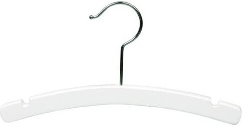 Cintre en bois pour chambre de bébé / robe / chandail, Blanc