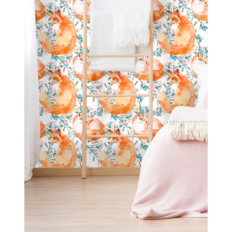 Rouleau de papier peint autocollant Evie, L 100 po x l 25 po