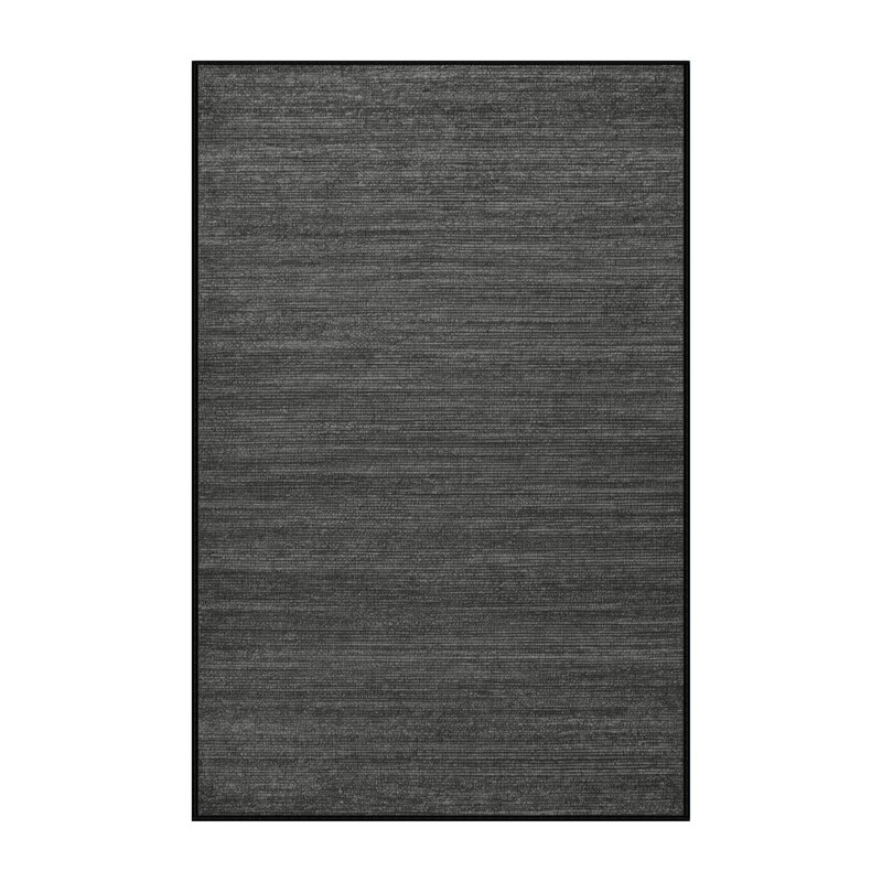 Machine Washable Solid Gray Area Rug, Rectangle 2' x 3'