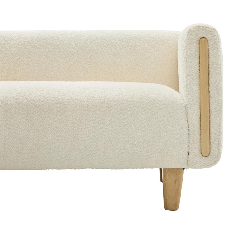 Canapé rembourré 78,7 po, Beige, Naturel